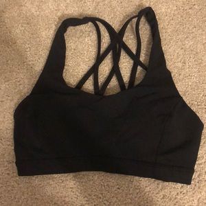 Black Lululemon sports bra size 4
